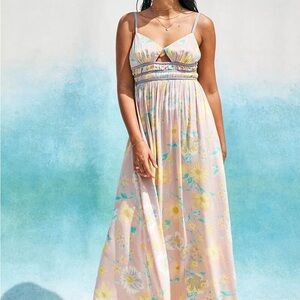 NWT FREE PEOPLE dress FP pastels easter strappy NEW SIZE M maxi backless medium